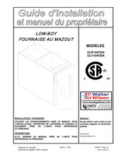 Walter Wilson OLR154F20A Installation Instructions And Homeowner's Manual