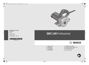 Bosch Professional GDC 140 Original Instructions Manual