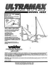 Weider Ultramax 1033 Owner's Manual
