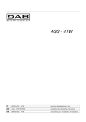 DAB 4GG-4TW Series Installation And Operating Instructions Manual