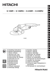 Hitachi Koki G 18MR Handling Instructions Manual