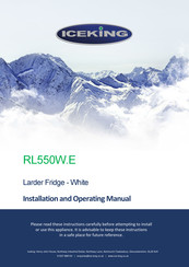 Iceking RL550W.E Installation And Operating Manual