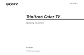 Sony Trinitron KV-29VX2 Operating Instructions Manual