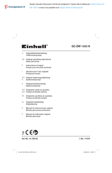 EINHELL GC-DW 1000 N Original Operating Instructions