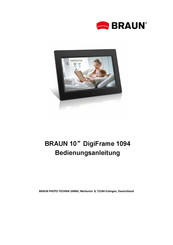 Braun DigiFrame 1094 User Manual