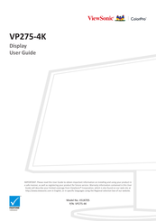 ViewSonic VP275-4K User Manual