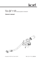 korf TA-SF11R Owner's Manual