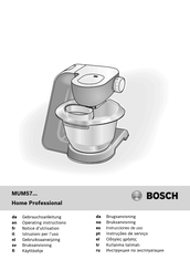 Bosch Home Professional MUM57 Series Operating Instructions Manual