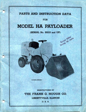 The Frank G. Hough HA PAYLOADER Instruction Data