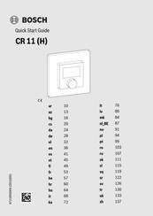 Bosch CR 11 H Quick Start Manual