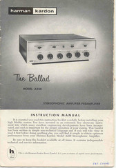 Harman Kardon A230 Ballad Instruction Manual