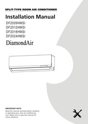Diamond Air DF2024HMSI Instruction Manual