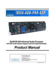 Cobalt Digital Inc 9934-AUD-PRO-DSP Product Manual