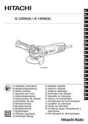Hitachi Koki G 12SWS Handling Instructions Manual
