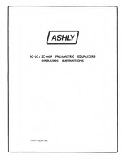 Ashly Parametric Equalizers SC-66A Operating Instructions Manual