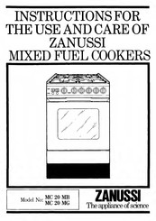 Zanussi MC 20 MB Instructions For The Use And Care