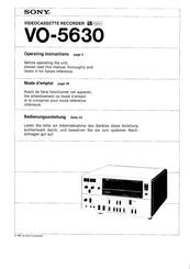 Sony VO-5630 Operating Instructions Manual