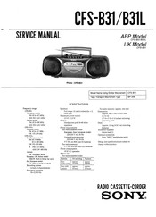 Sony CFS-B31L Service Manual