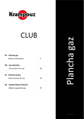 Krampouz CLUB Instructions For Use Manual