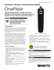 Watts OneFlow OF1665-75TM Installation, Operation And Maintenance Manual