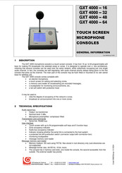 Bouyer GXT 4000-16 General Information Manual