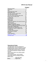Fu Kuang Hui MP310 User Manual