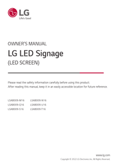 LG LSAB009-M16 Owner's Manual
