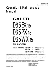Komatsu GALEO D65WX-15 Operation & Maintenance Manual