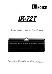 Koike IK-72T Operation Manual