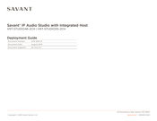 Savant HST-STUDIO46-2CH Deployment Manual