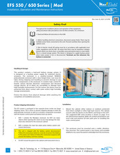 Max-Air Technology EFS650-24A-MOD Installation, Operation And Maintenance Instructions