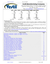 Vestil ALLPH-500-FW Manual