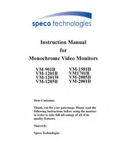 Speco VM-1205B Instruction Manual