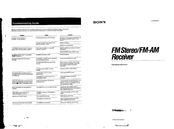 Sony STR-D311 Operating Instructions Manual