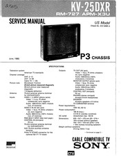 Sony KV-25DXR Service Manual