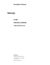 Tektronix Profile PDR308A Installation Manual