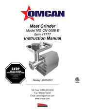 Omcan 47777 Instruction Manual