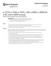 Xylem Bell & Gossett e-1510 Series Instruction Manual