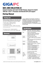 GIGAIPC QBiX-JMB-CMLA47EHG-A1 Startup Manual