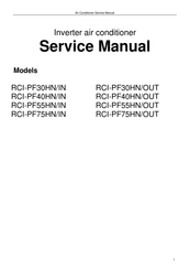 ROYAL CLIMA RCI-PF55HN/OUT Service Manual