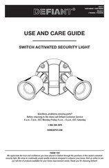 Defiant 17000091 Use And Care Manual