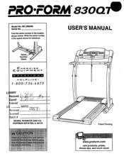 Pro-Form 830QT User Manual