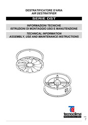 Tecnoclima DST 55 Technical Information Assembly, Use And Maintenance Instructions
