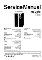 Technics SB-M500 Service Manual