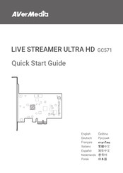 Avermedia LIVE STREAMER ULTRA HD GC571 Quick Start Manual