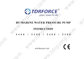 TDRFORCE 540F Instructions Manual