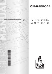 Immergas VICTRIX TERA V2 24 PLUS EU Instructions And Recommendations