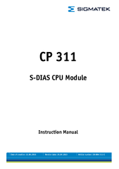 SIGMATEK CP 311 Instruction Manual