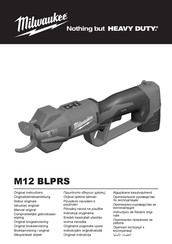 Milwaukee M12 BLPRS Original Instructions Manual