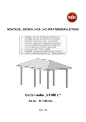 Weka 651D Assembly, User And Maintenance Instructions